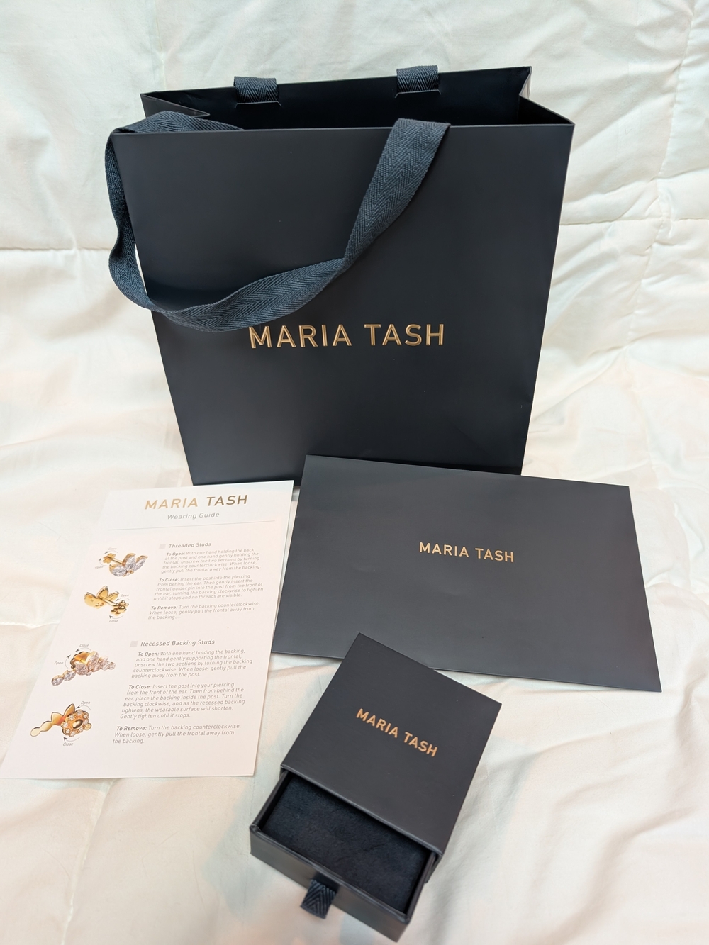 Maria Tash Gift Bag, Box & Envelope With Wear Instructions